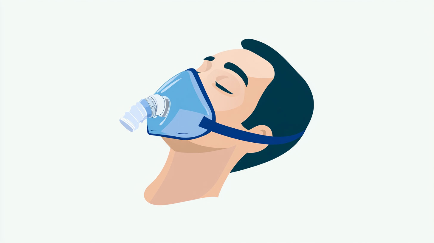 Laughing-Gas-Nitrous-Oxide-Miami-Dental-Sedation-Spa A man wearing a Nitrous Oxide or Laughing Gas Mask at a Dental Office